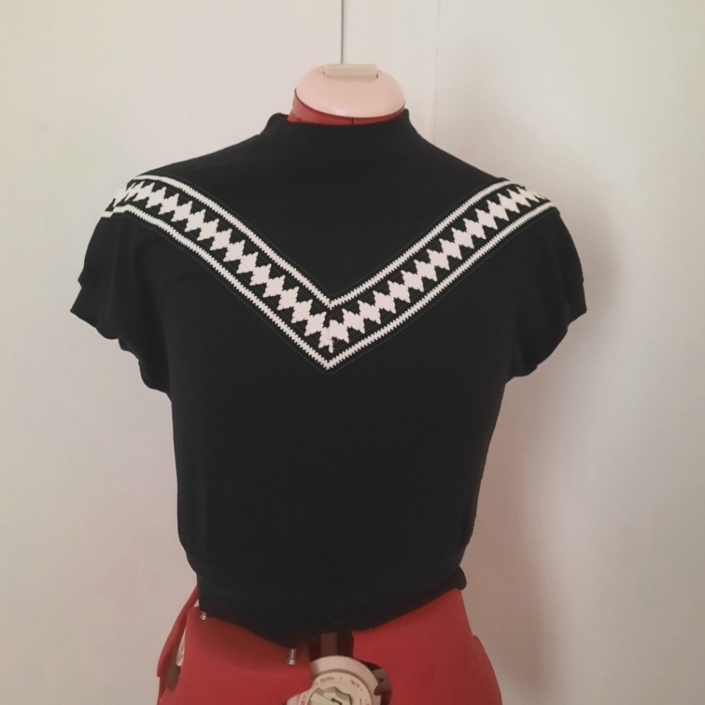 Freddies of pinewood black rockabilly crop retro